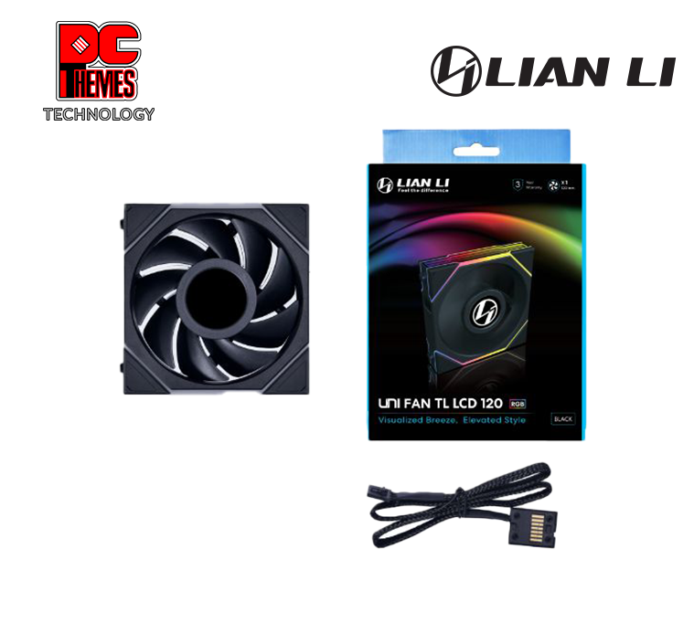 Lian Li UNI FAN TL LCD 120 RGB 1 Pack Black Case Fan